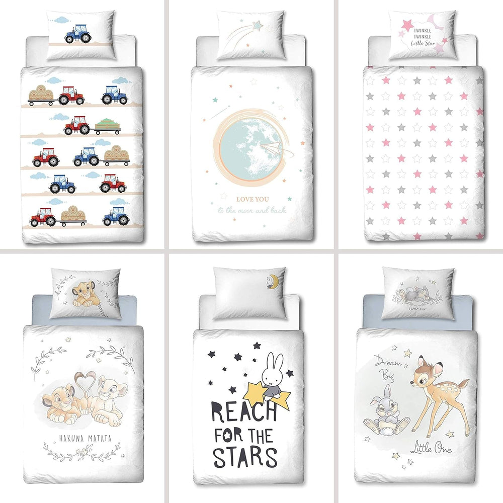 Lenjerie de pat pentru copii, iepuras si stele, bumbac Lenjerie de pat - copii Naty Shop