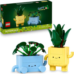 LEGO Botanicals Happy Plants - Set de bricolaj pentru copii cu 2 flori artificiale și 2 ghivece de flori colorate cu fețe de desene animate - Idee de cadou pentru fete de la 9 ani - 10349 Seturi de constructie Besuche den LEGO-Store Titlu implicit
