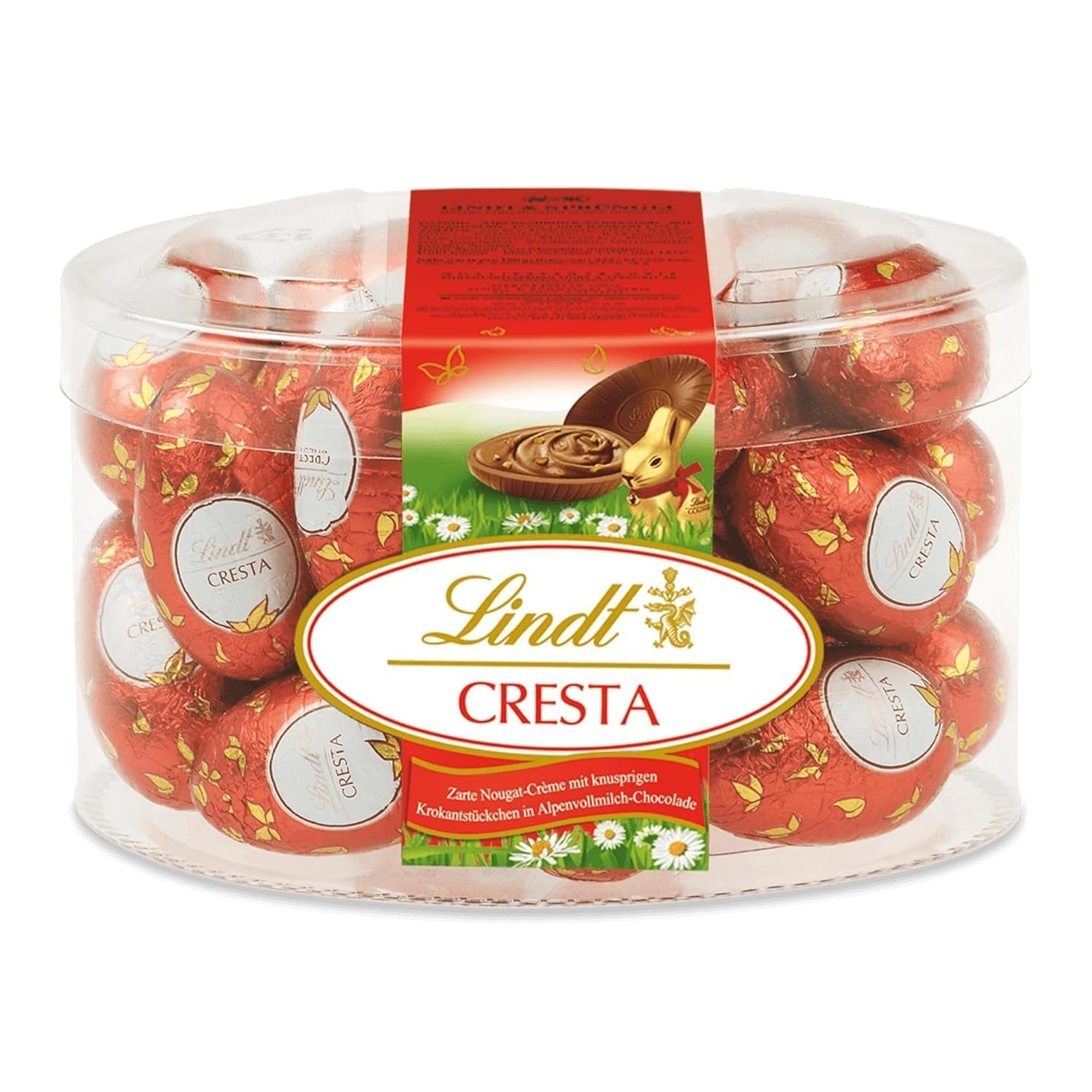 Lindt, Ouă de ciocolată cu turtă dulce, 450 grame Bomboane de Ciocolata Naty Shop 450 grame Cresta