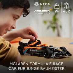 Mașină de curse LEGO Technic NEOM Mclaren Formula E, jucărie cu mașină de curse pentru copii de la 9 ani, băieți și fete, kit de mașină model, decor pentru camera copiilor, idee de cadou pentru ziua de naștere 42169 Seturi de constructie Besuche den LEGO-Store