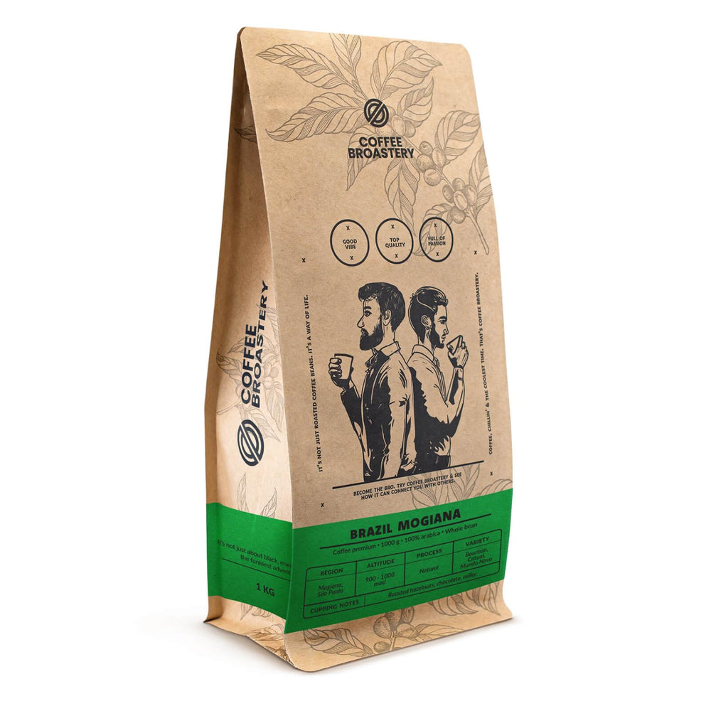 Set boabe de cafea 2x1kg 2000g | Brazil Mogiana | Cafea braziliană | Cafea specială | Proaspăt prăjită | Prăjitor artizanal de cafea