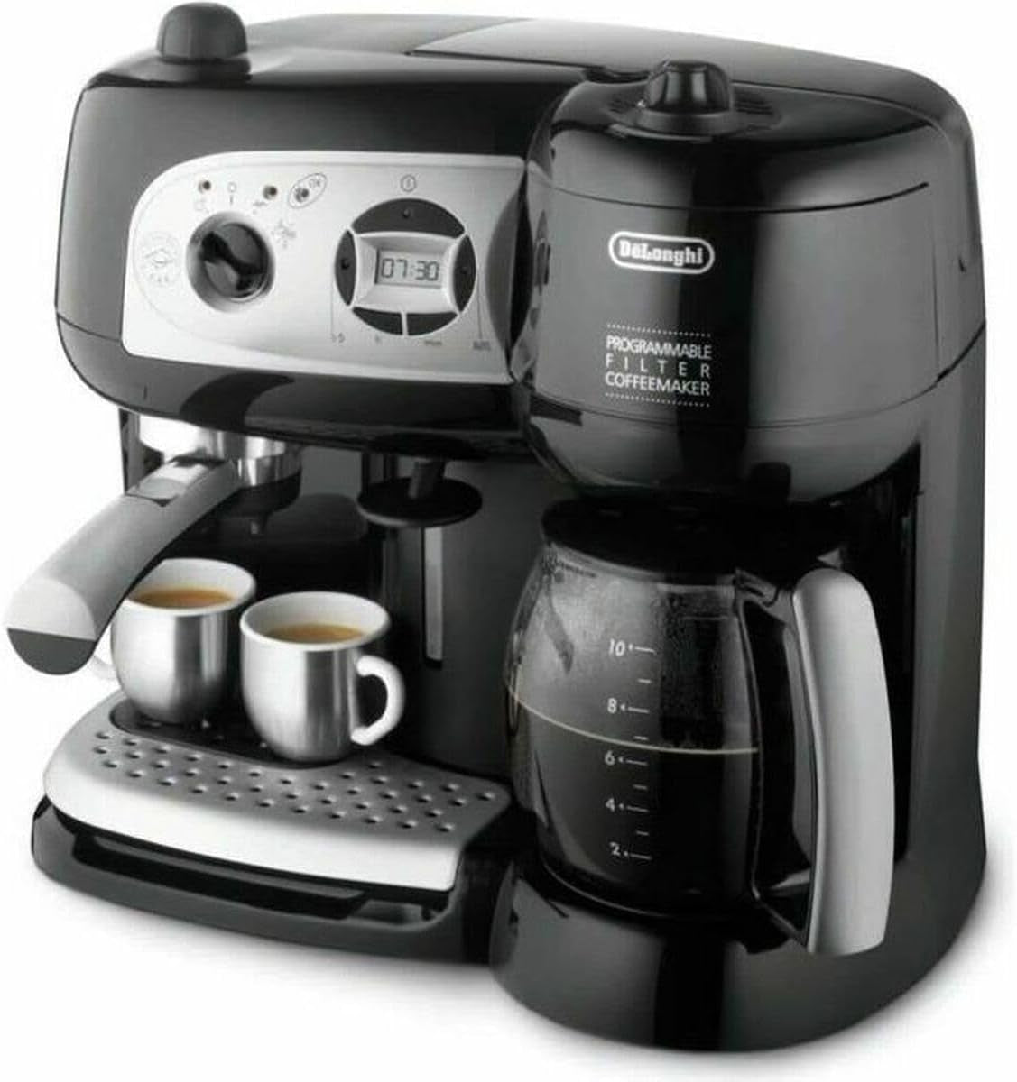 De'Longhi BCO264.1 Espressor și aparat de cafea într-unul singur, cu pompă, negru, 38 x 24 x 35 cm