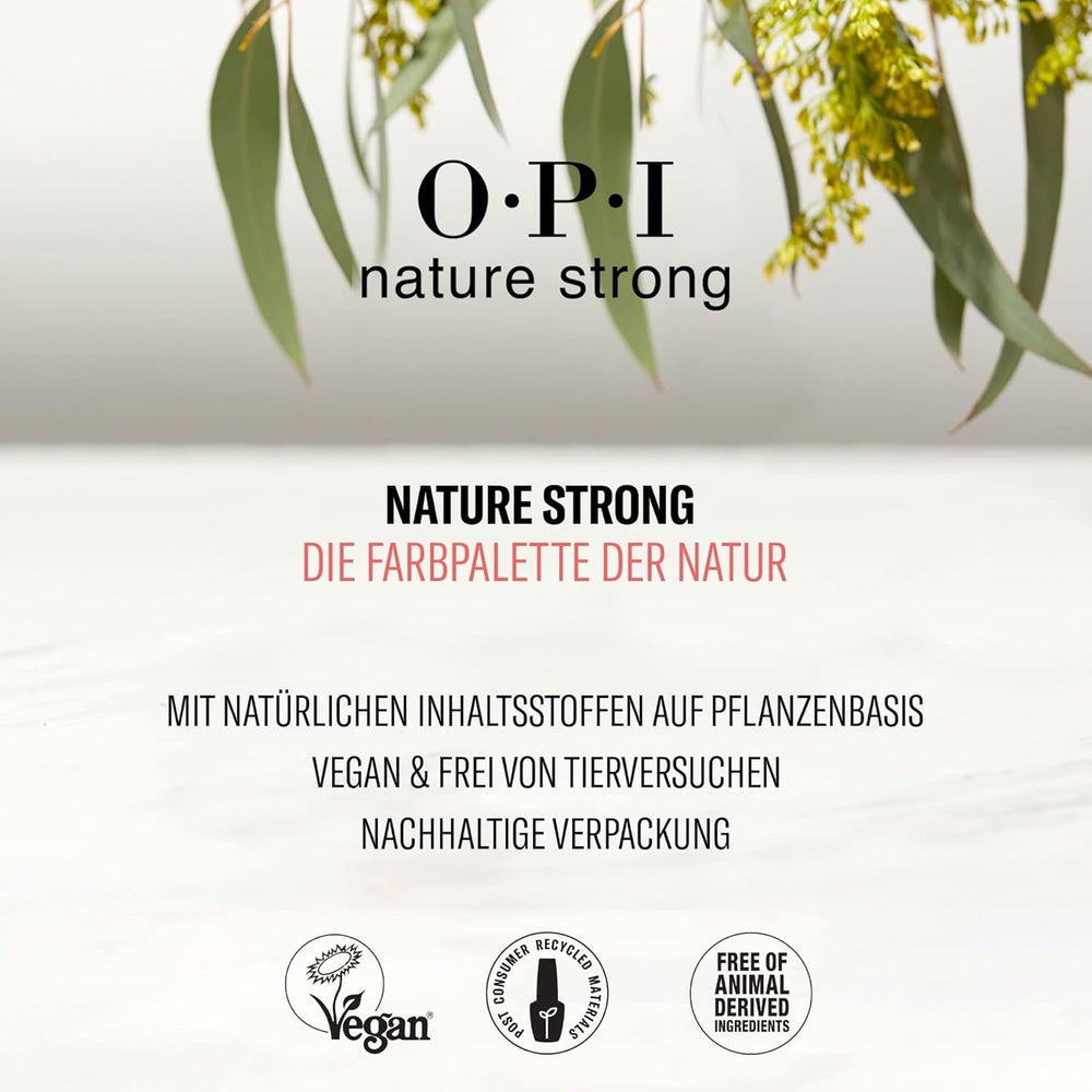 OPI Nature Strong Red and Orange Shades – ojă de lungă durată cu o formulă vegană, inovatoare, care conține ingrediente naturale – pentru unghii strălucitoare