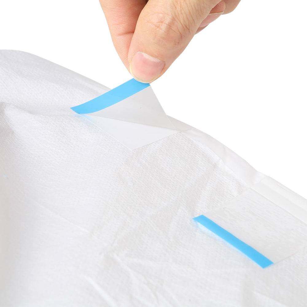 Scutece pentru adulți CutiePlusU, pachet de 10 chiloți de incontinență de unică folosință cu bucle pentru femei și bărbați, absorbție maximă peste noapte - Alb (Mărime medie 71-96 cm)