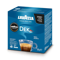 Lavazza A Modo Mio Dek Cremoso, 256 Kaffeekapseln, für einen entkoffeinierten Espresso mit aromatischen Noten von Mandeln und Canditis, 100% Arabica, Intensität 7/13, mittlere Röstung, 16 Packungen