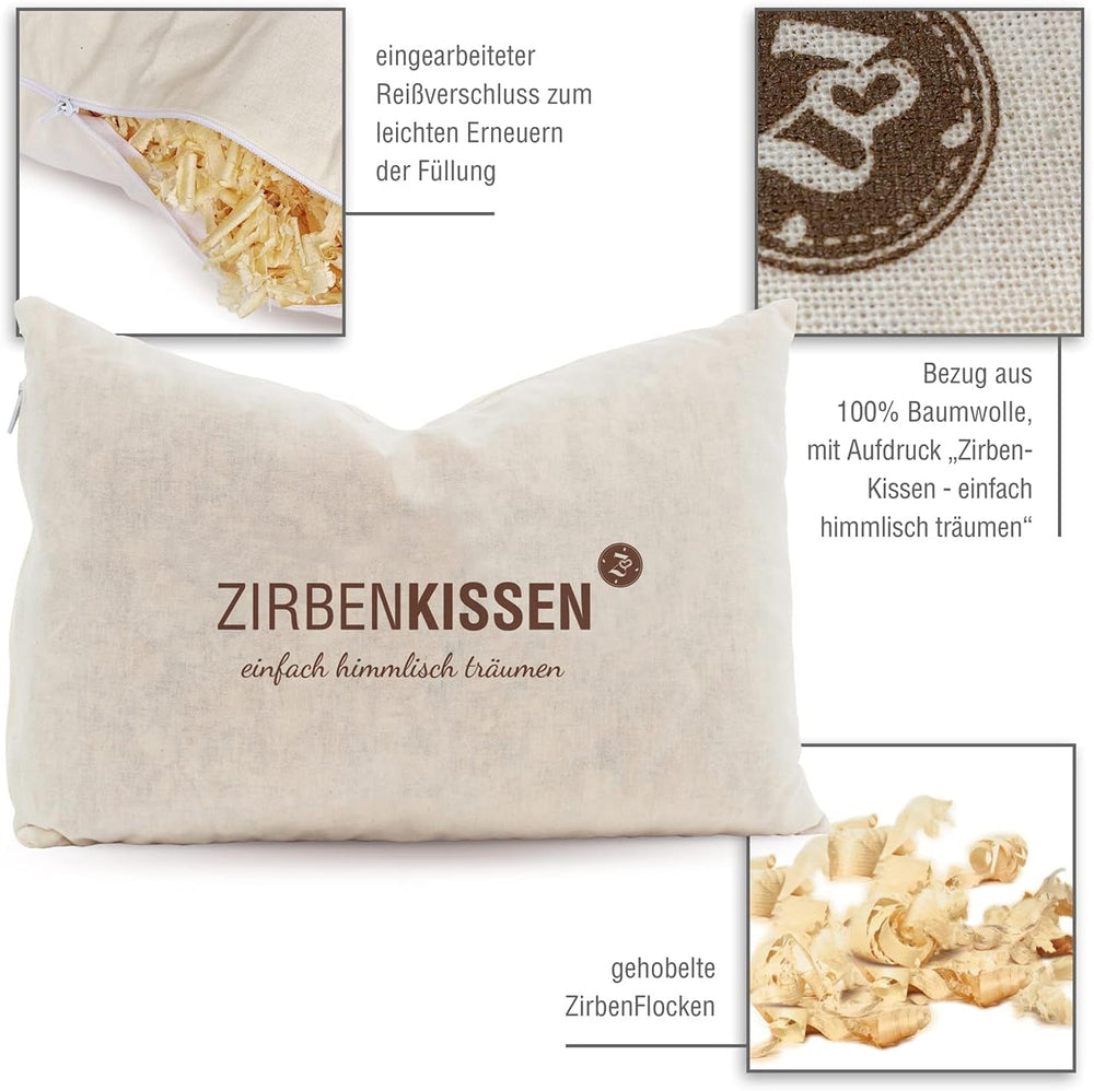 Familie de pin de piatră elvețiană Pernă de pin de piatră elvețiană Simply heavenly dreaming 30X20 cm, lemn, natural, 1 bucată (1 pachet) Perne standard Naty Shop