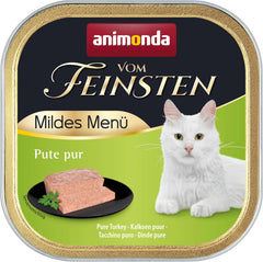 animonda vom Feinsten Mild Menu Mild Variety (32 x 100g), hrană umedă pentru pisici fără cereale, fără zahăr, hrană ușor digerabilă cu carne de curcan