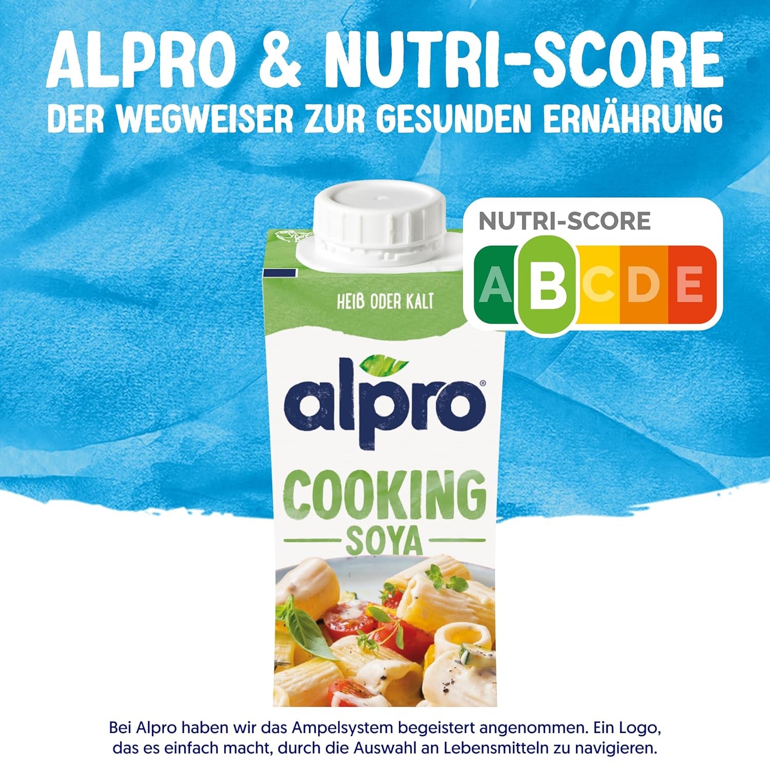 Alpro Cooking Soya – Vegane Kochcreme aus Soya mit neutralem Geschmack für heiße und kalte Gerichte – 15 x 250 ml