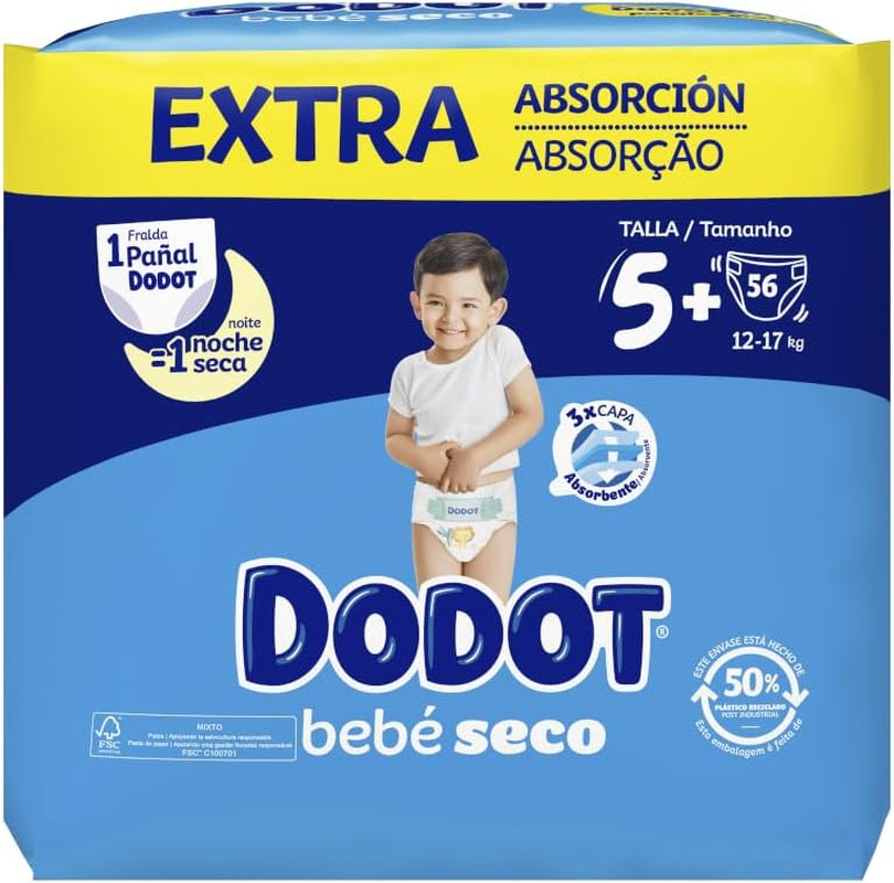 Baby Dry Extra - Pachet Jumbo, mărime 5-56 bucăți