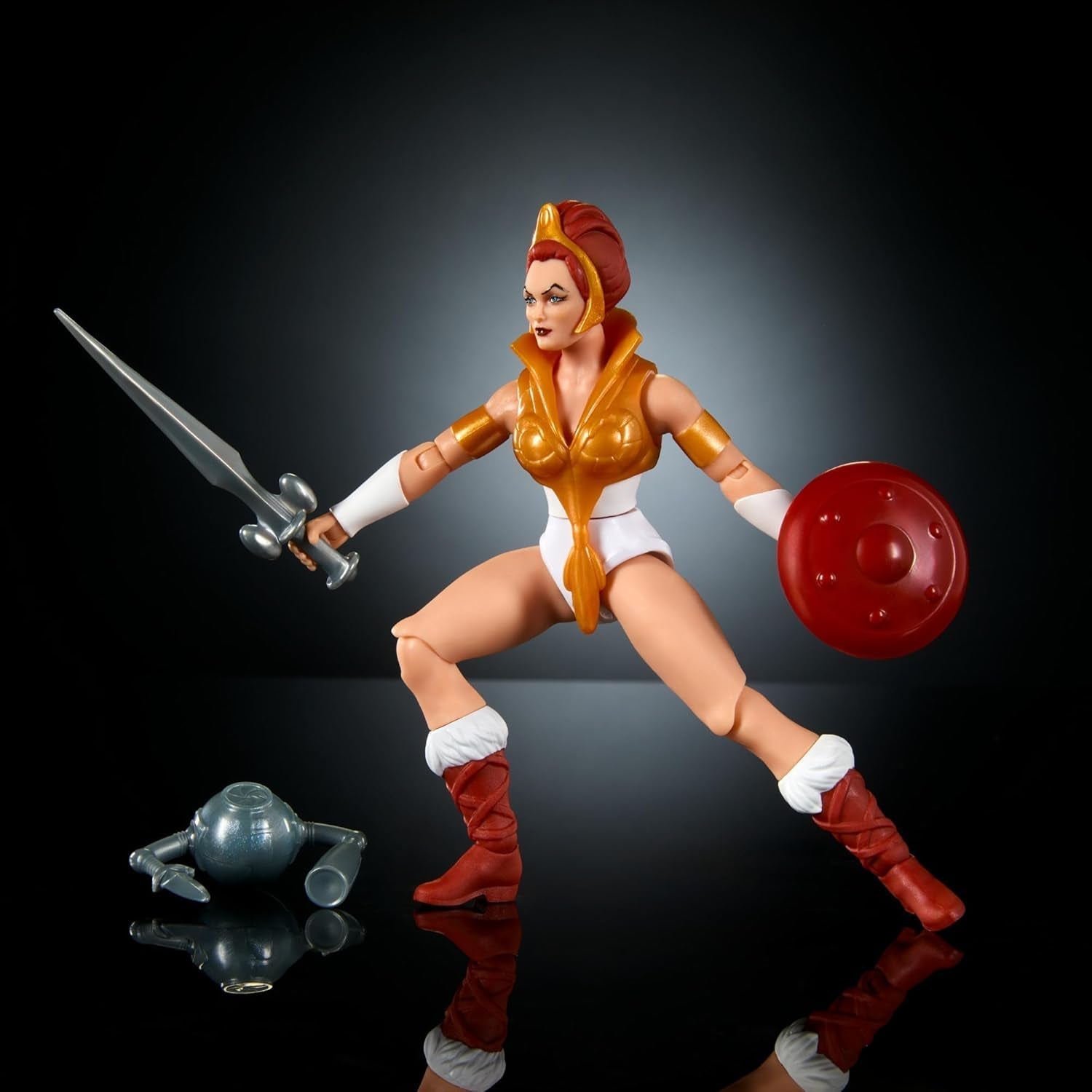 Jucărie Masters of the Universe Origins, figurină Teela din colecția de desene animate, aproximativ 14 cm înălțime Eroina Motu, accesoriu și mini benzi desenate, HYD27 Action figures Naty Shop