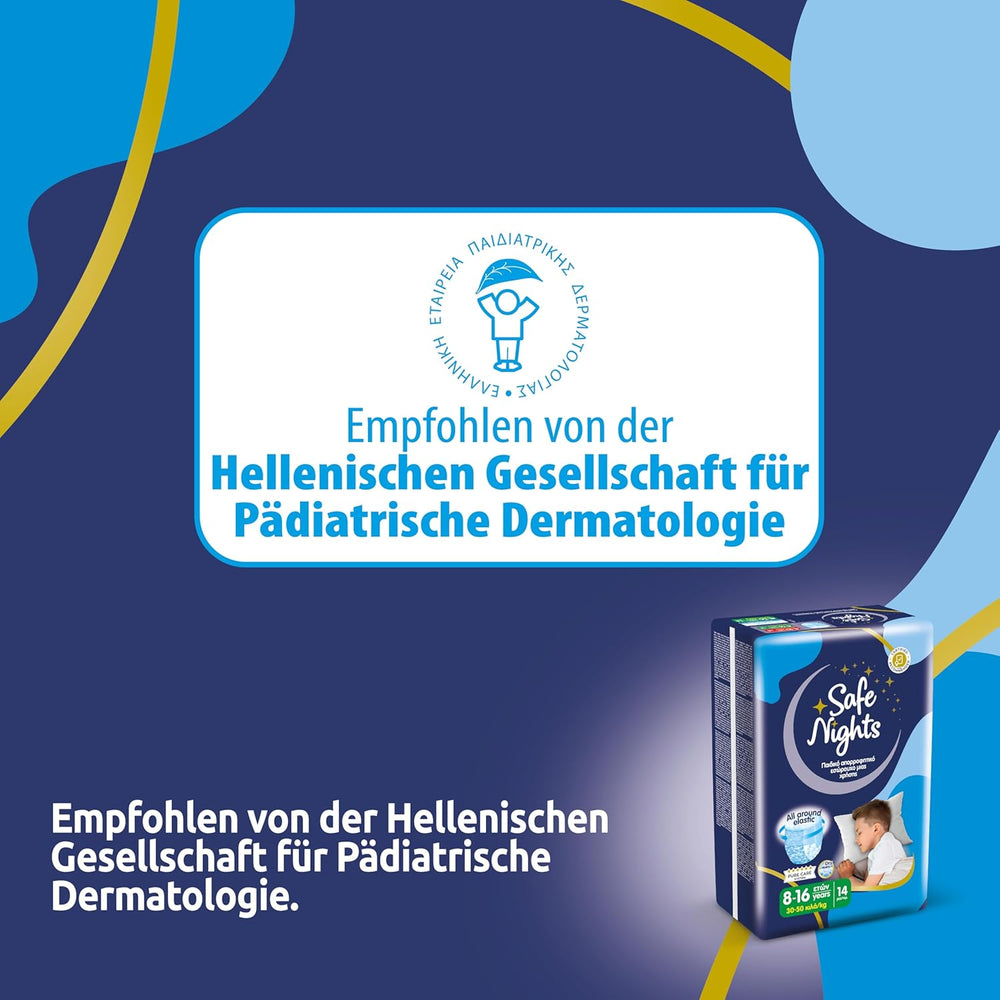 Safe Nights Boy, chiloți de noapte pentru vârste 8-16 ani (30-50 kg), 84 bucăți