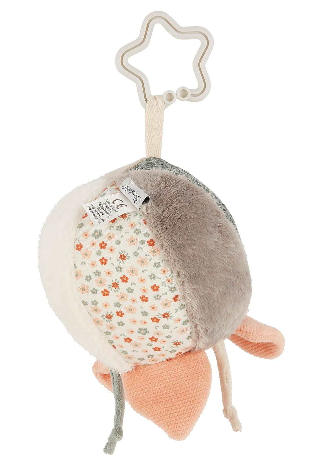 Sterntaler fabric ball farm - Minge textilă pentru bebeluși din combinații de țesături moi - Jucărie pentru bebeluși umplută cu vată de poliester - Minge pentru bebeluși pentru prindere și joacă, colorată Jucarii Bebe Naty Shop