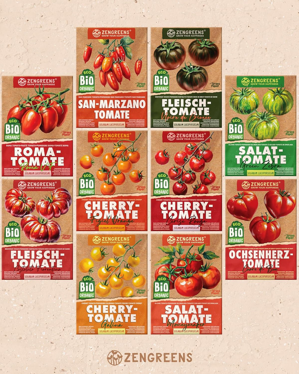 Semințe de roșii organice într-un set de 10 - 10 semințe de roșii pentru cultivare ușoară în grădină, balcon sau strat înălțat - semințe de plante - răsaduri