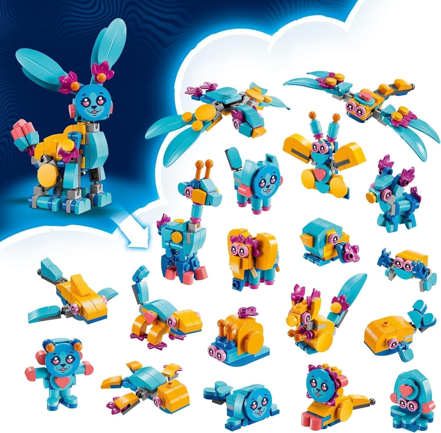 LEGO Dreamzzz Bunchus Creative Animal Adventures, iepuraș de jucărie pentru copii, 20-In-1 Fantasy Playset cu Minifigure Izzie, cadou pentru fete și băieți de la 7 ani 71488 Seturi de constructie Besuche den LEGO-Store