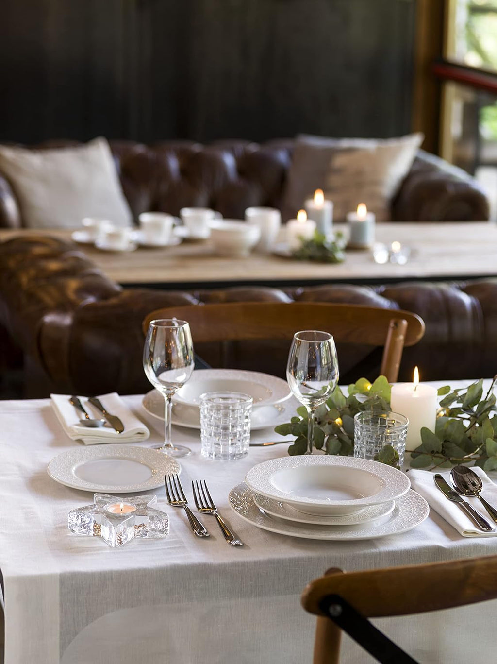 Margaret, serviciu de masă pentru 6 persoane, 18 piese, porțelan, alb Seturi vesela masa Naty Shop