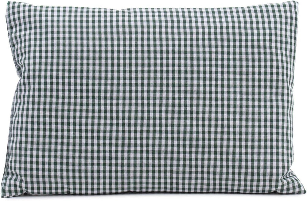 Gözze - Pernă parfumată cu ierburi, umplutură din amestec de ierburi 200G, capac din bumbac 100%, 30 X 20 Cm - Verde carouri Perne standard Naty Shop