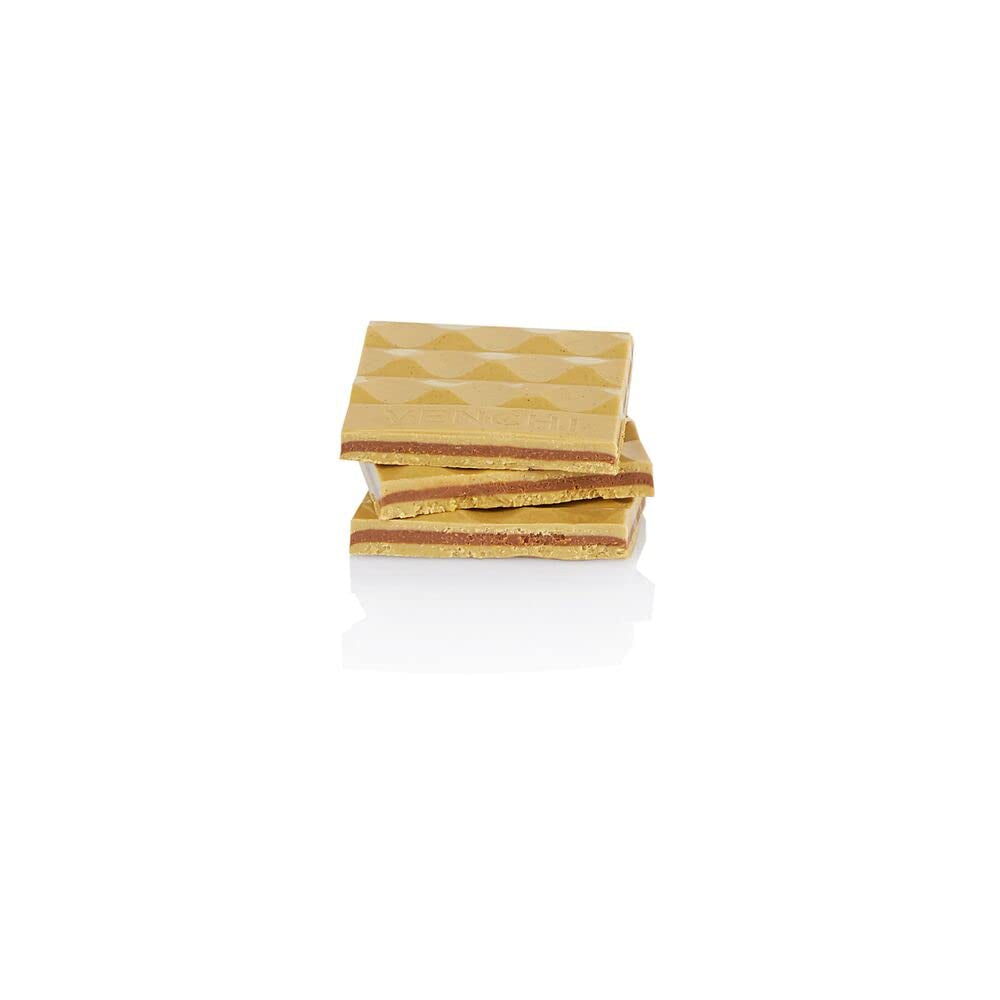 Venchi - Cremino Pistachio Bar, 110g, baton de ciocolată din ciocolată cu lapte și albă cu pastă de fistic, rețetă în trei straturi cu arome mediteraneene, fără gluten, fără coloranți artificiali