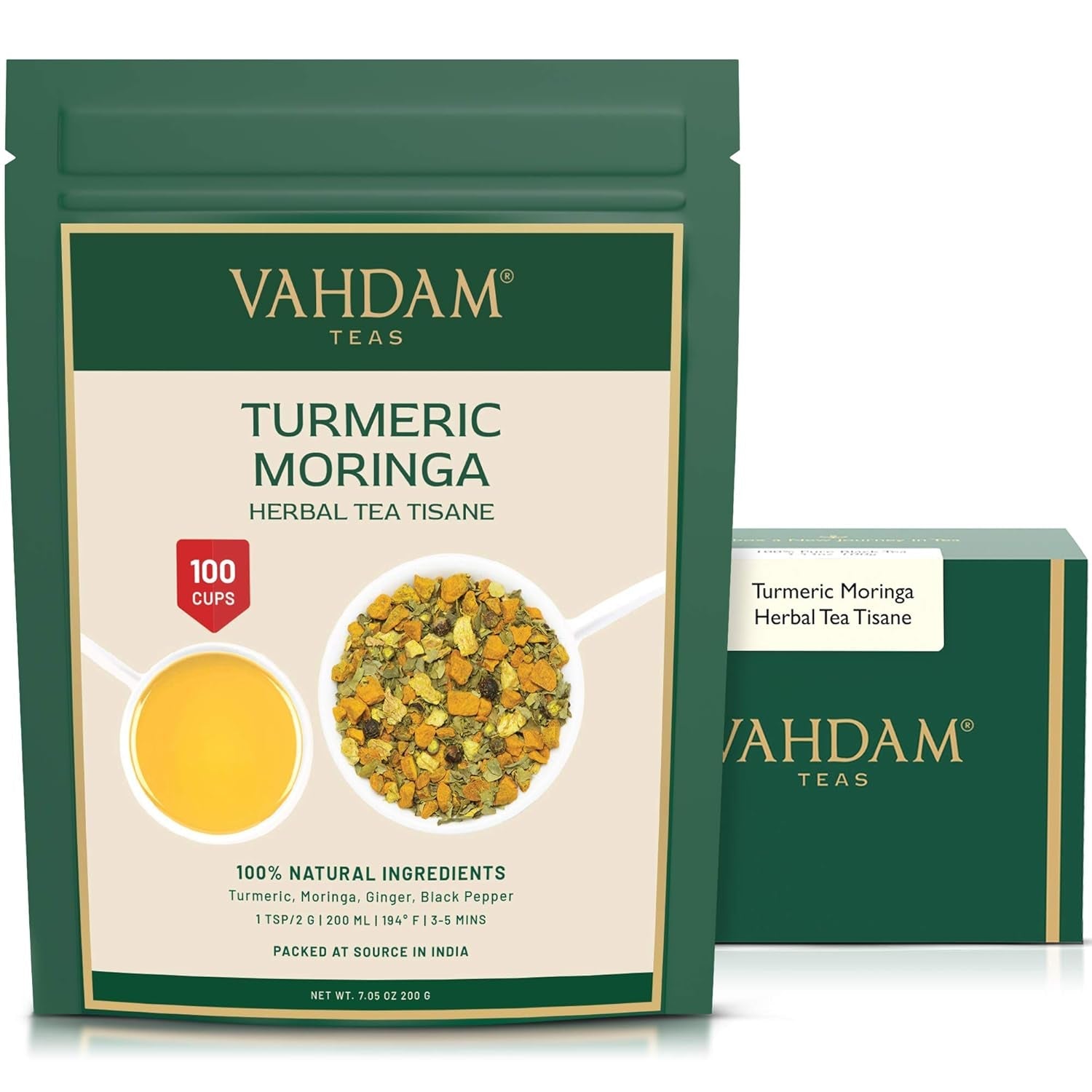 VAHDAM, ceai verde Himalayan (100 g) Ceai verde 100% pur din Himalaya | Fără gluten | Direct de la sursă din India | Preparare fierbinte/rece | Ceai verde vrac