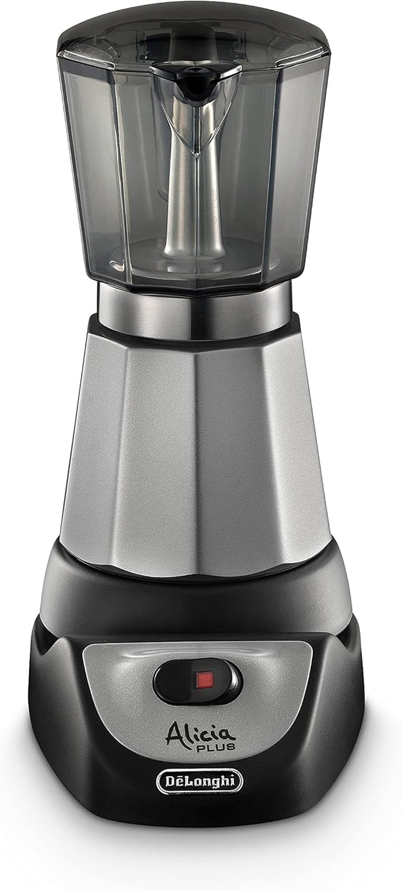 De'Longhi Alicia Plus EMKM6.B Oală Moka (rotativă la 360°, 550 W) Argintiu-Negru