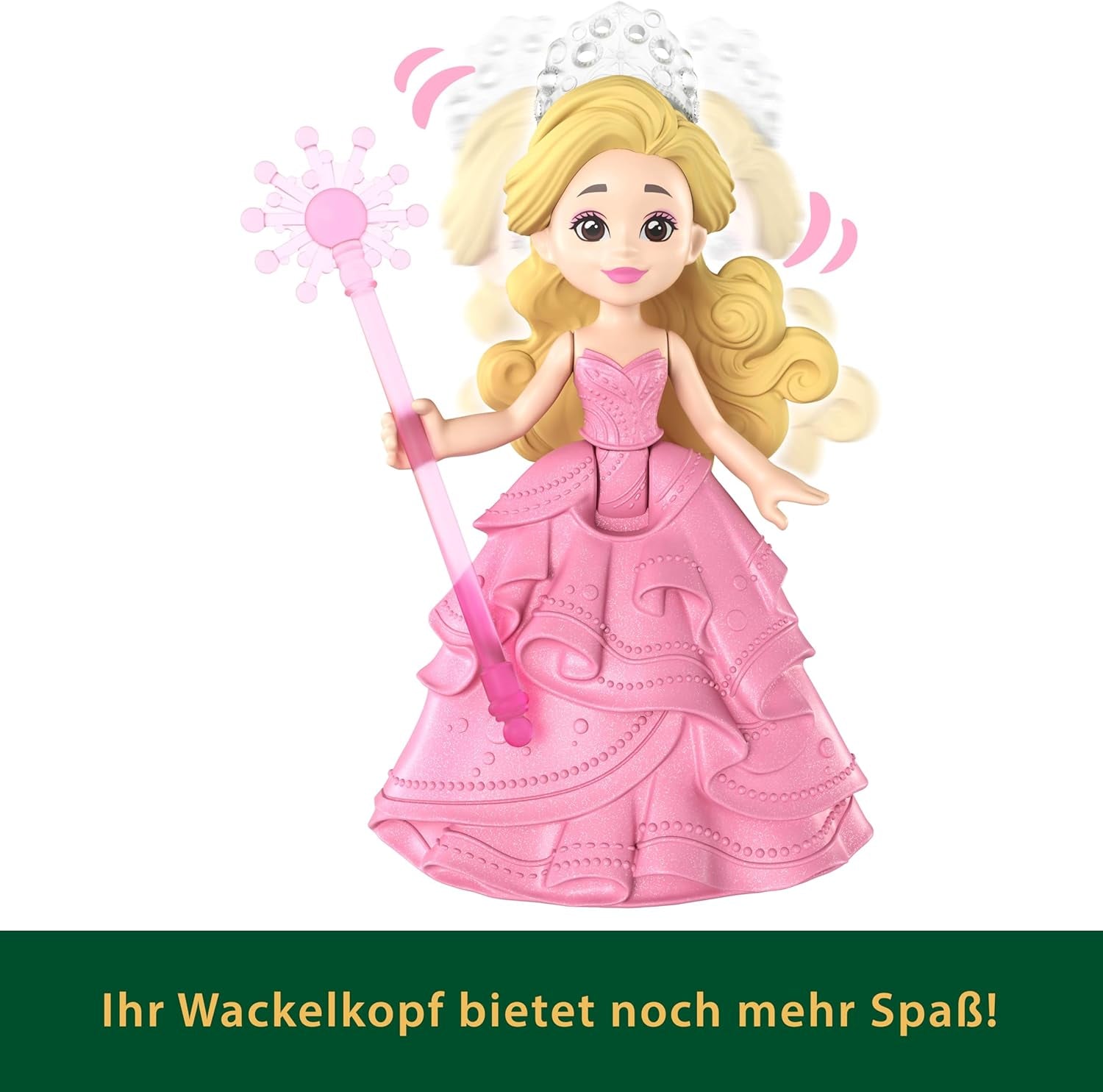 Mattel Universal Pictures Wicked Glindas schwebende Blase, Spielset mit Fahrzeug und Kleiner Glinda-Puppe im bekannten Look, inspiriert vom Film, JFM25, [Mehrfarbig]