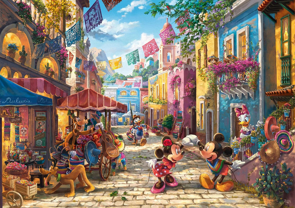 Schmidt Spiele 57397 Thomas Kinkade, Disney, Mickey și Minnie în Mexic, puzzle jigsaw 6000 piese Puzzle Naty Shop