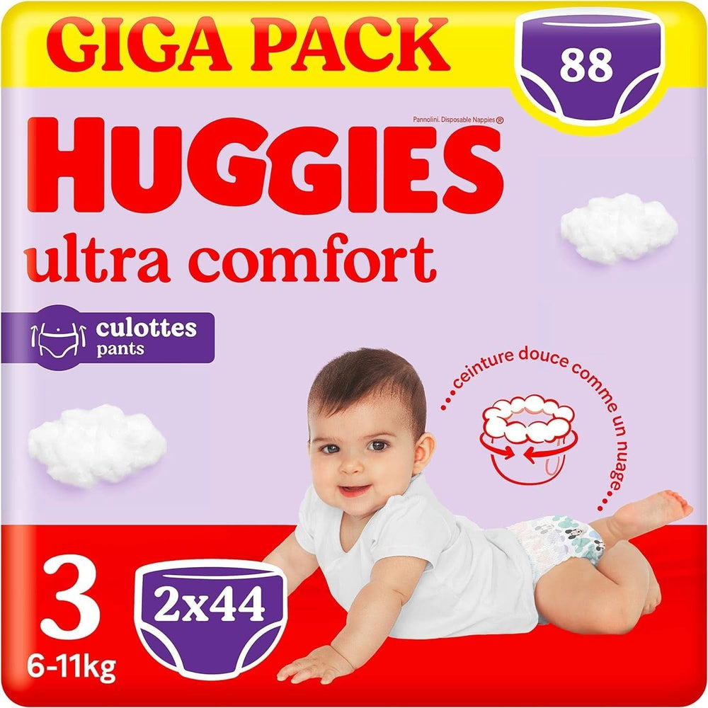 Pantaloni pentru scutece Huggies Ultra Comfort Mama si Copilul Naty Shop Mărimea 3 (Pachet de 88) 3 Stk