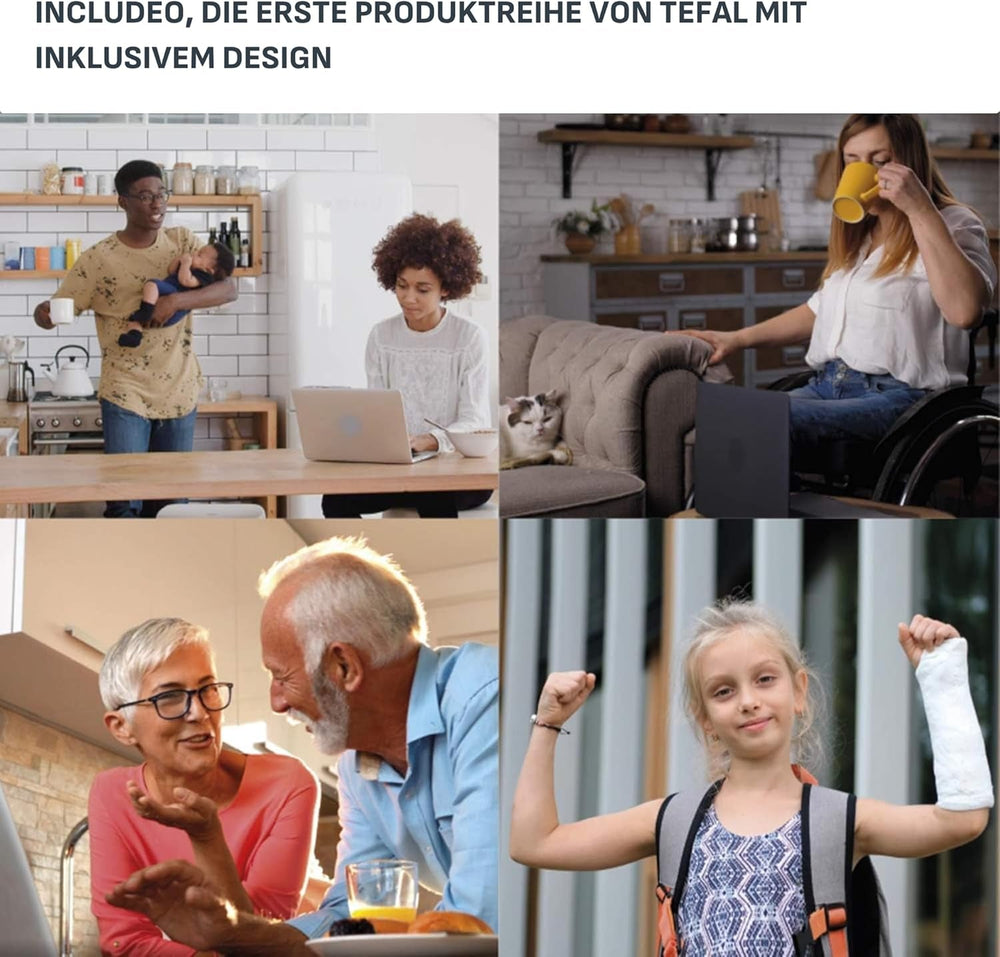 Espressor cu filtru Tefal Includeo, espressor extrem de ușor de utilizat, potrivit pentru dreptaci și stângaci, deschidere automată a capacului, 1,25 l, 10 până la 15 cești, CM533811