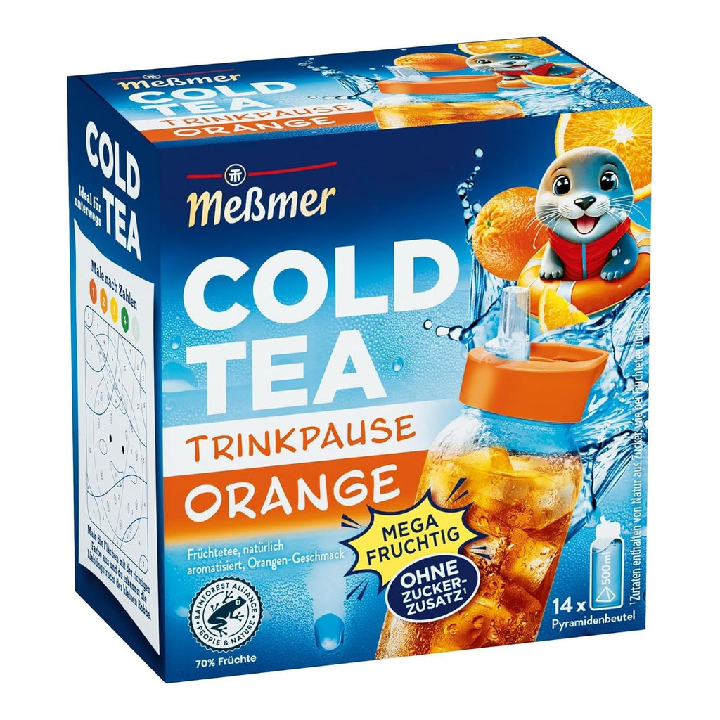 Meßmer Cold Tea Sommer-Beere | 14 pliculețe piramidale | Fără gluten | Fără lactoză | Vegan