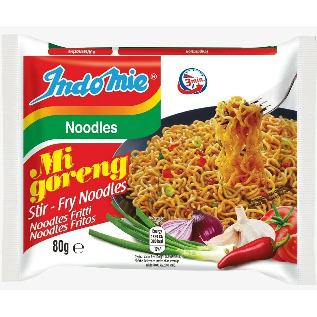INDOMIE - Tăiței instant Mi Goreng - Pachet multiplu (40 x 80 g)