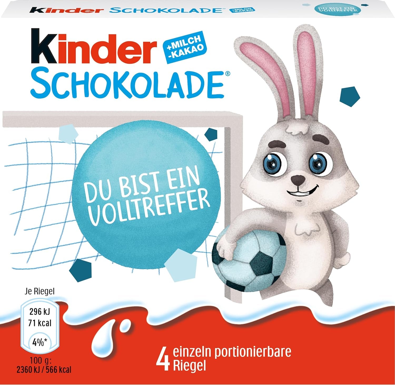 Kinder Chocolate (20 x 50g) – Cadou de Ziua Îndrăgostiților pentru el și ea, dulciuri pentru Carnaval și Mardi Gras – Batoane de ciocolată din ciocolată cu lapte umplută – 20 de pachete a câte 4 batoane individuale fiecare