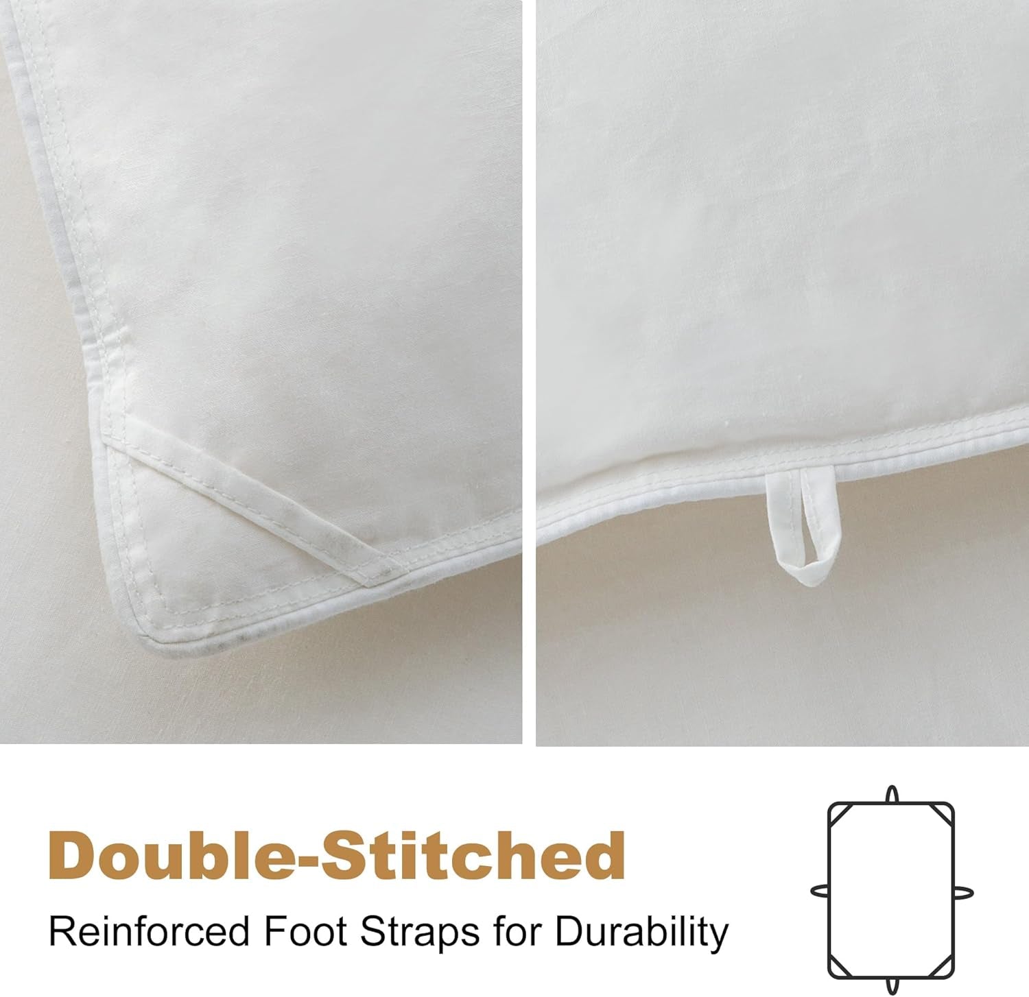 Downaero™ Plapumă cu puf de gâscă pentru paturi King Size, 100% bumbac satinat egiptean, 900 putere de umplere, căldură medie, pentru toate anotimpurile, alb Plapumi si pilote Naty Shop