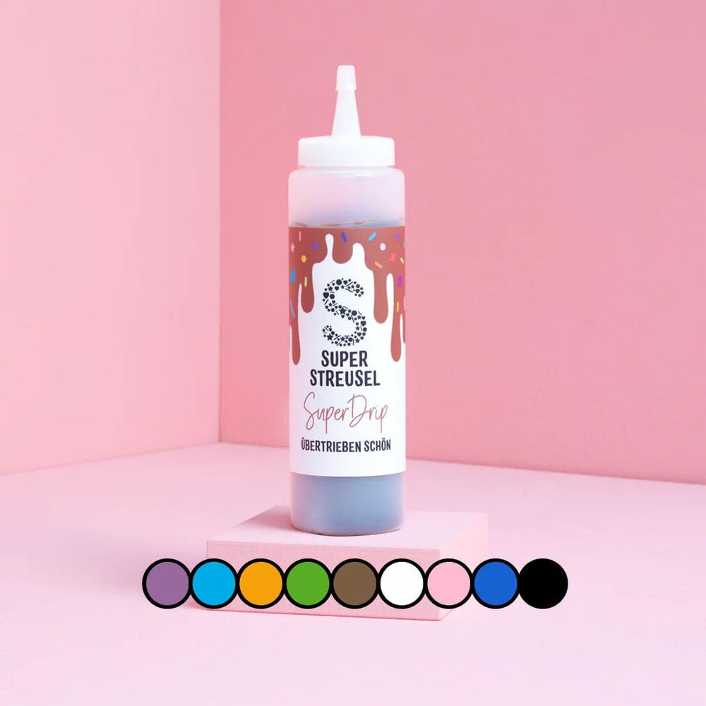 Super Drip Black Cake Glaze Cake Melts Chocolate 300 grame Glazuri si Decor Naty Shop Maro