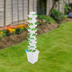 Sistem hidroponic Turn hidroponic Grădină de plante aromatice interioare Sistem de creștere hidroponică cu 45 de locații de plantare Pompă de apă Rezervor de apă 20L Vertical pentru flori și legume