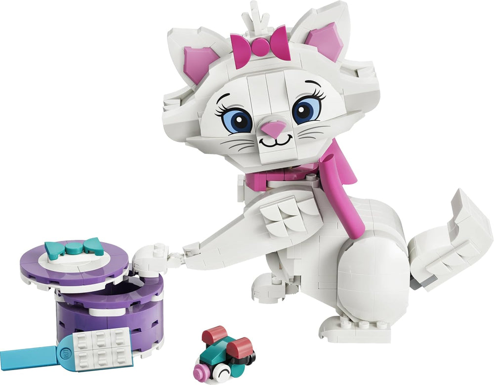 LEGO ǀ Disney Aristocats: Bezaubernde Marie - Spielzeug Katzenfigur mit Zubehör - inkl. Textilschleife - DIY Deko fürs Schlafzimmer - Geschenk für Mädchen ab 7 Jahren und Fans - 43286