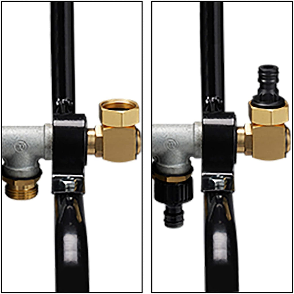 Cărucior furtun Relaxdays, rolă furtun mobilă, racord 1/2" și 3/4", furtun până la 80 m, 2 roți, metal, negru