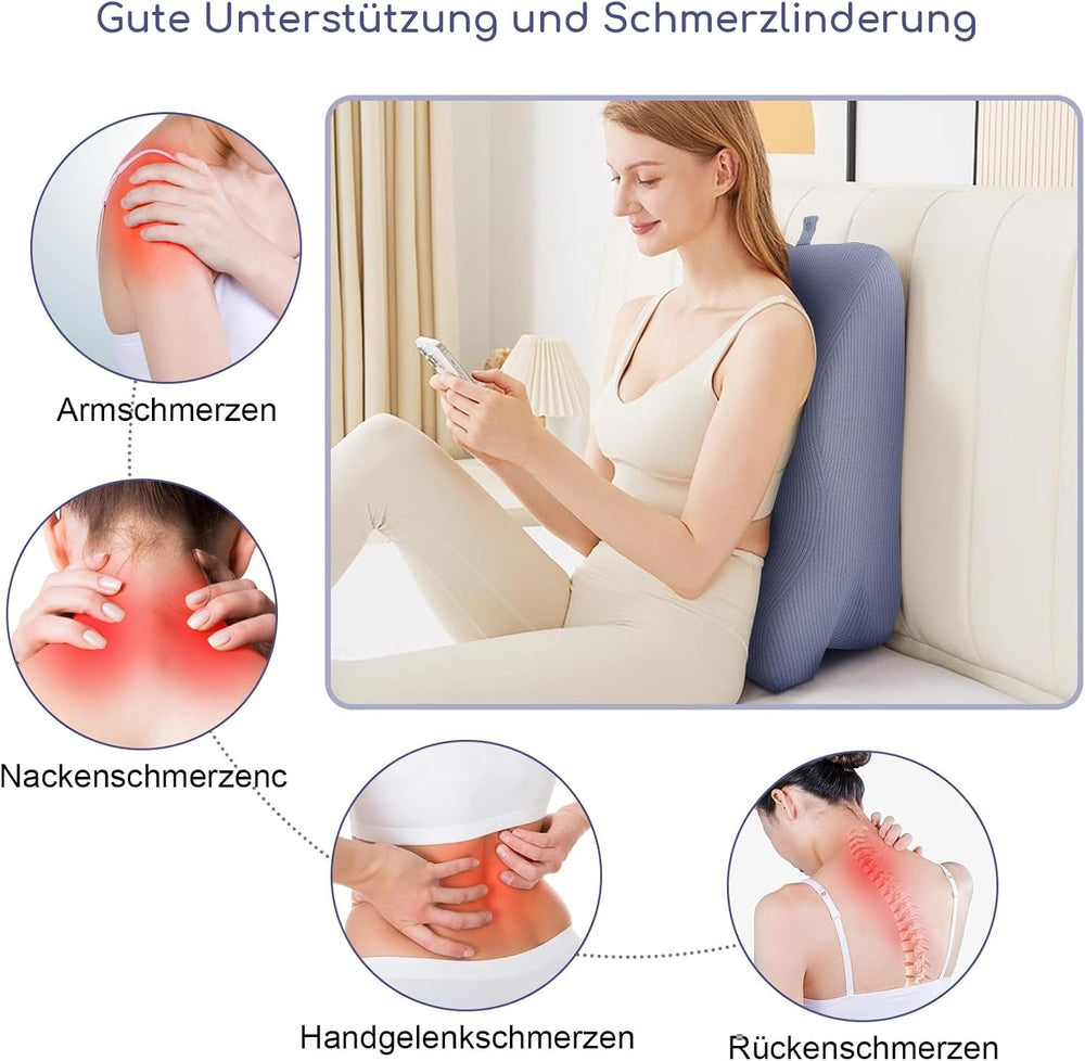 Pernă de citit pentru pat și canapea, pernă cu pană, pernă de pat din spumă cu memorie, pernă pentru dormit pe o parte, pernă ergonomică pentru susținerea spatelui, pentru citit și vizionat la televizor