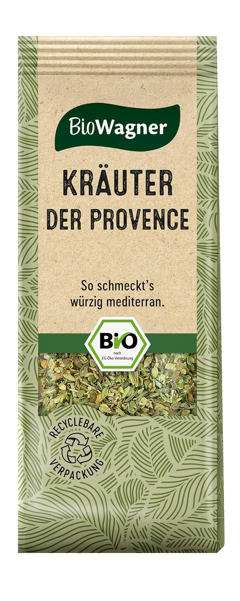 BioWagner - Bio Kräuter der Provence | verfeinert französische Gerichte | naturbelassene Bio-Zutaten | recyclebare Verpackung | 20 g