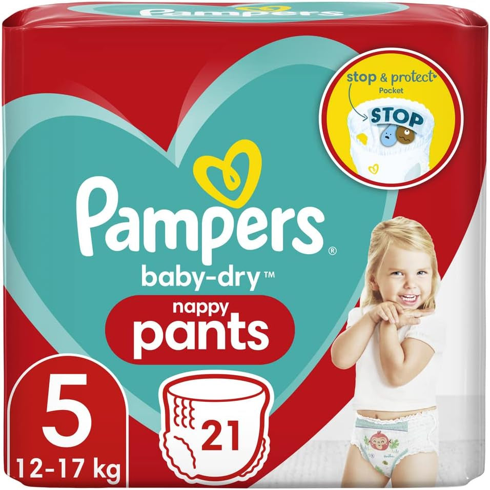 Scutece Pampers 81657566 Baby-Dry Pants, albe