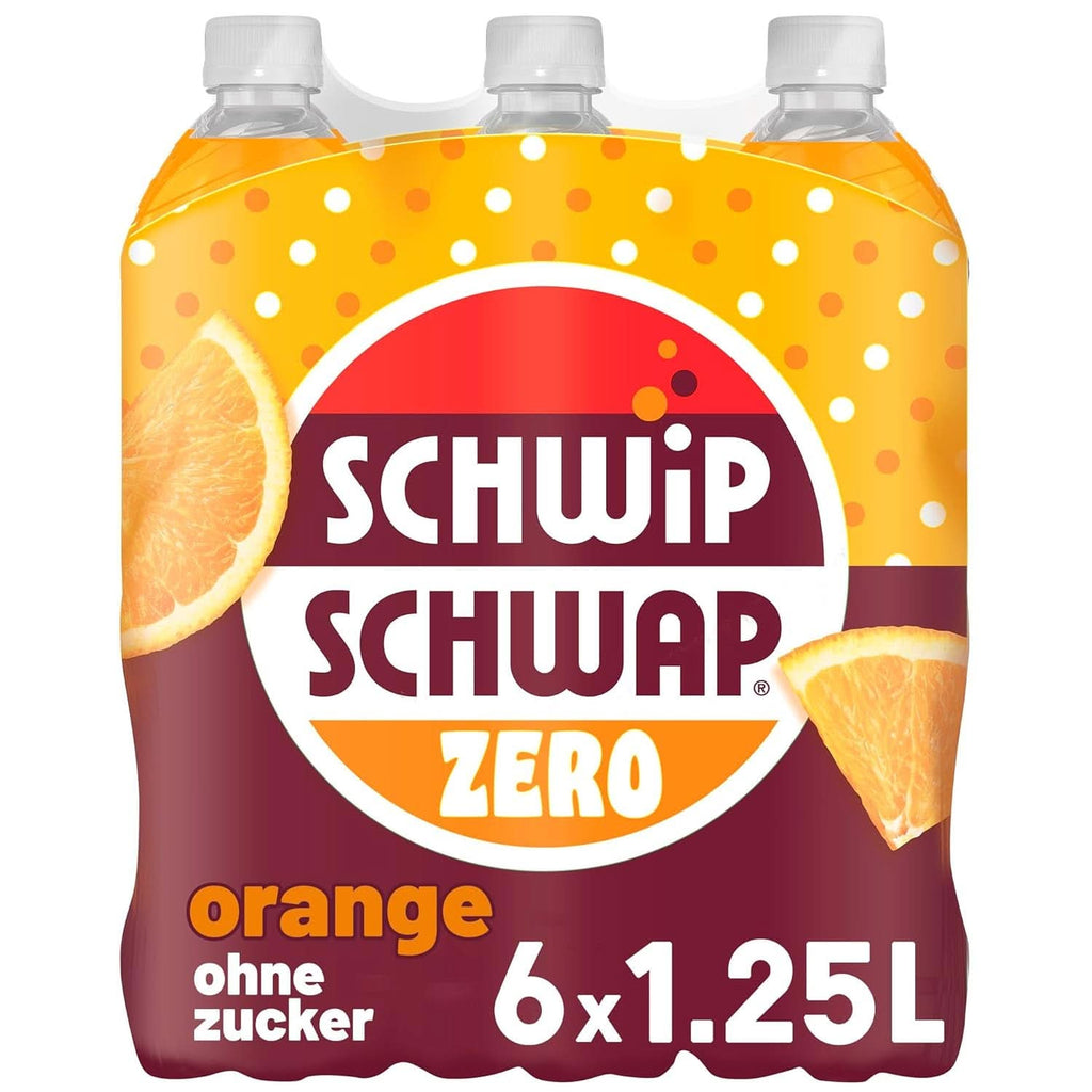 Schwip Schwap Zero Orange, băutură răcoritoare cu aromă de portocale, set 6 x 1,25 litri Bauturi fara alcool Naty Shop