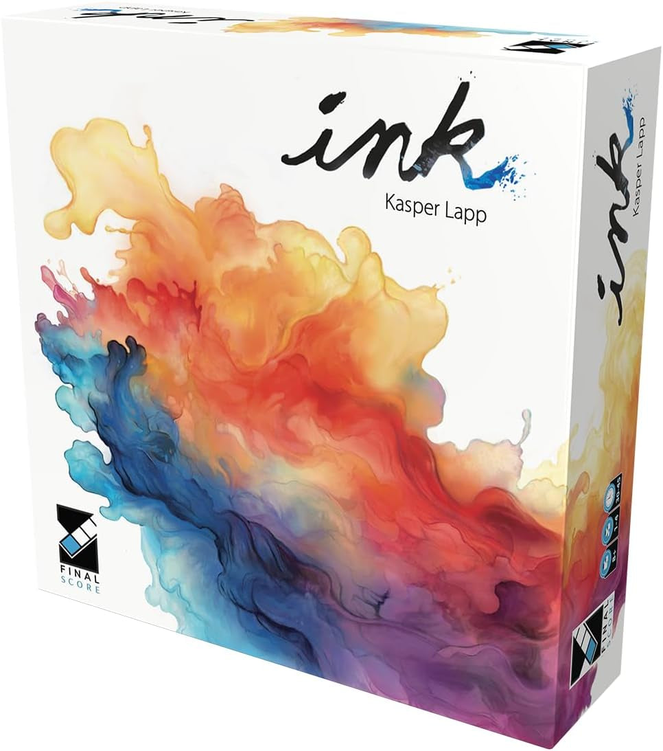 Asmodee, Ink, Final Score Games, Joc de familie strategic și artistic, 1 până la 4 jucători, vârste 8+, 30 până la 45 min, versiune germană