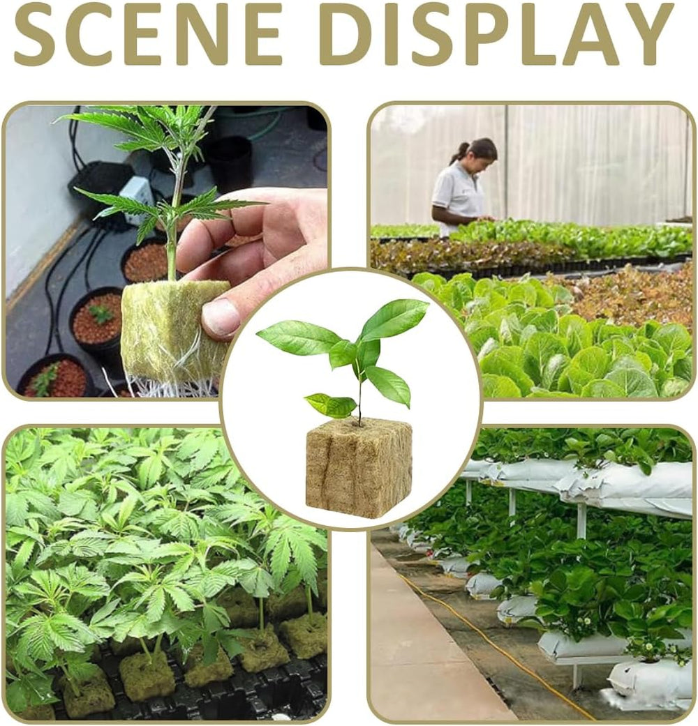 Cuburi Rockwool pentru răsaduri 28 - Cuburi Rockwool 4x4x4cm - Cuburi pentru răsaduri, Cuburi Rockwool, Sisteme hidroponice pentru răsaduri/Plante clonate/Proiecte școlare, Cultivarea răsadurilor fără sol