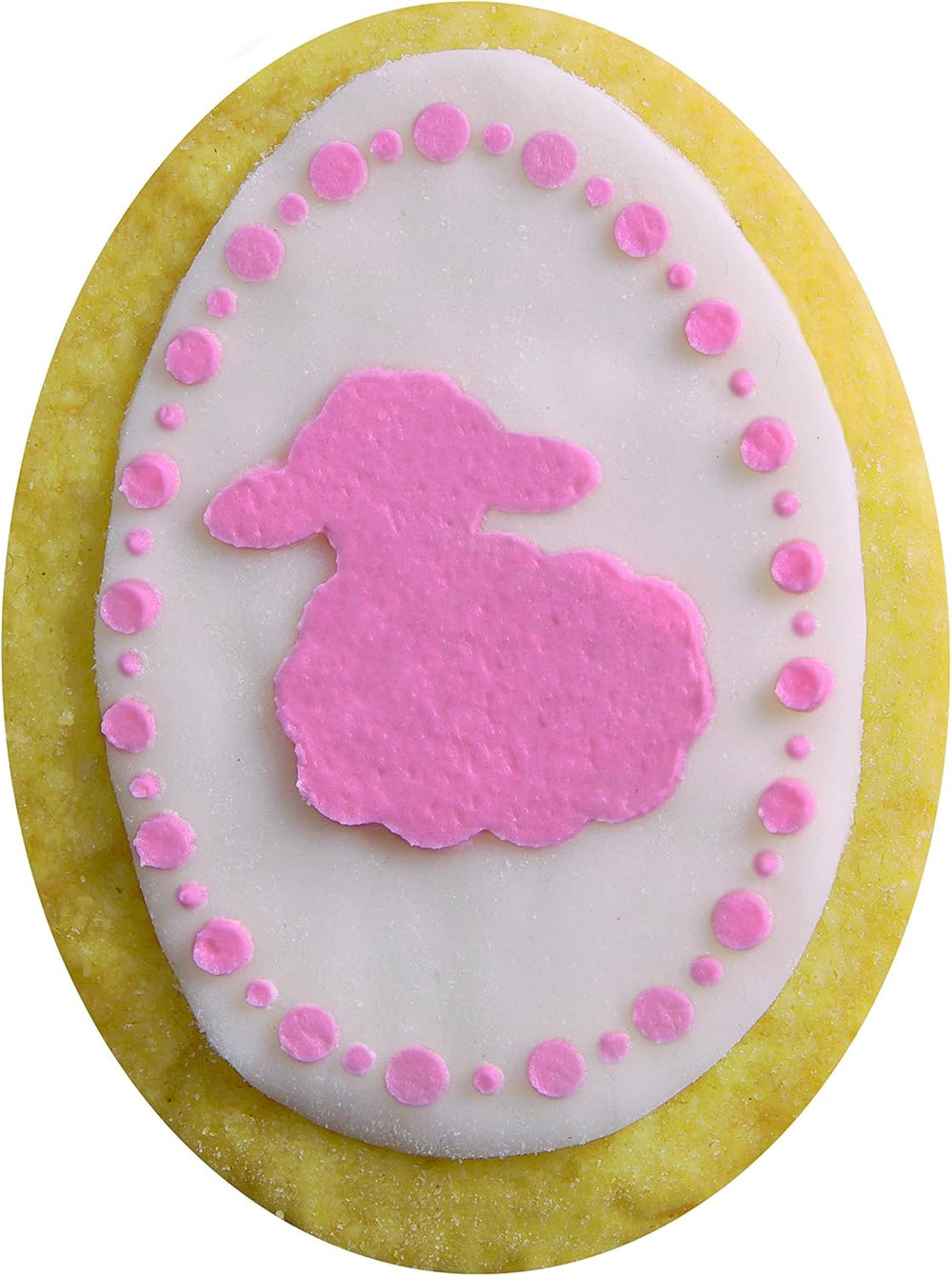 Decupator de ouă Dr. Oetker, inclusiv 4 șabloane decorative din seria „Golden Easter”, matriță pentru fursecuri și biscuiți (culoare: argintiu, alb), cantitate: 1 x set de 5 piese