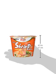Nong Shim Tăiței Instant cu Creveți, Bol Mare – Supă Ramen Coreeană – Preparare Rapidă – 115g (1 Pachet)