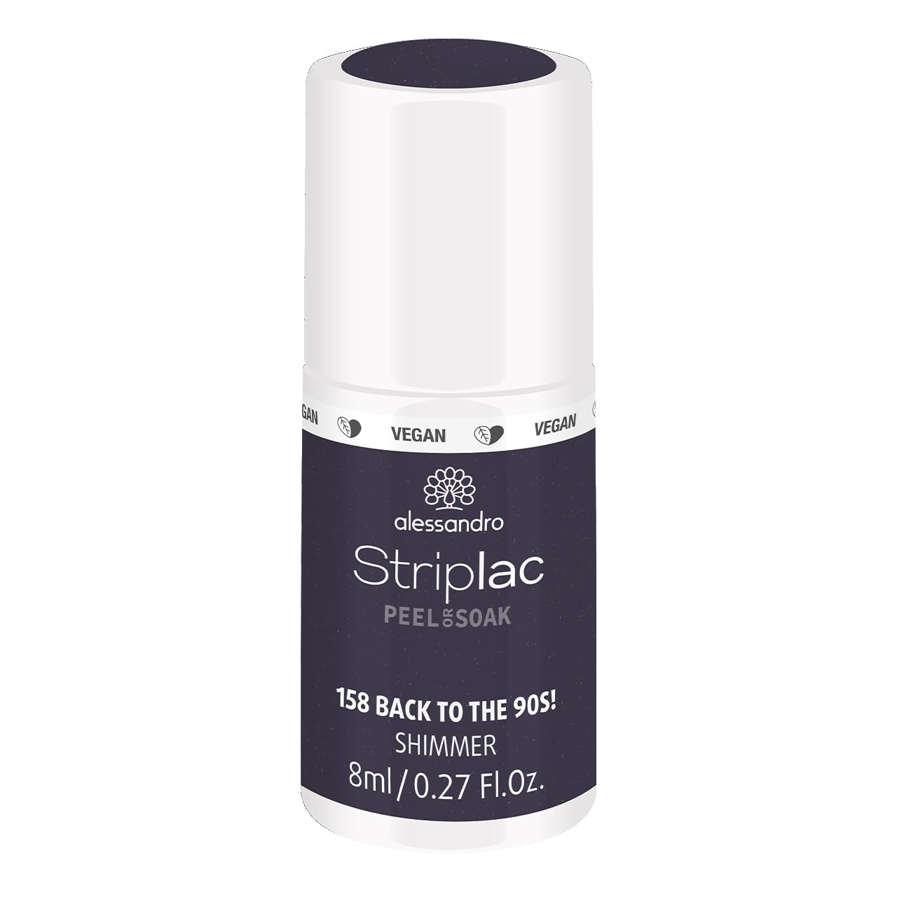 alessandro Striplac UV-Nagellack Flat White – Schonend und langanhaltend – Einfache Entfernung dank Peel-Off-Technologie – Vegan und tierversuchsfrei – 8 ml