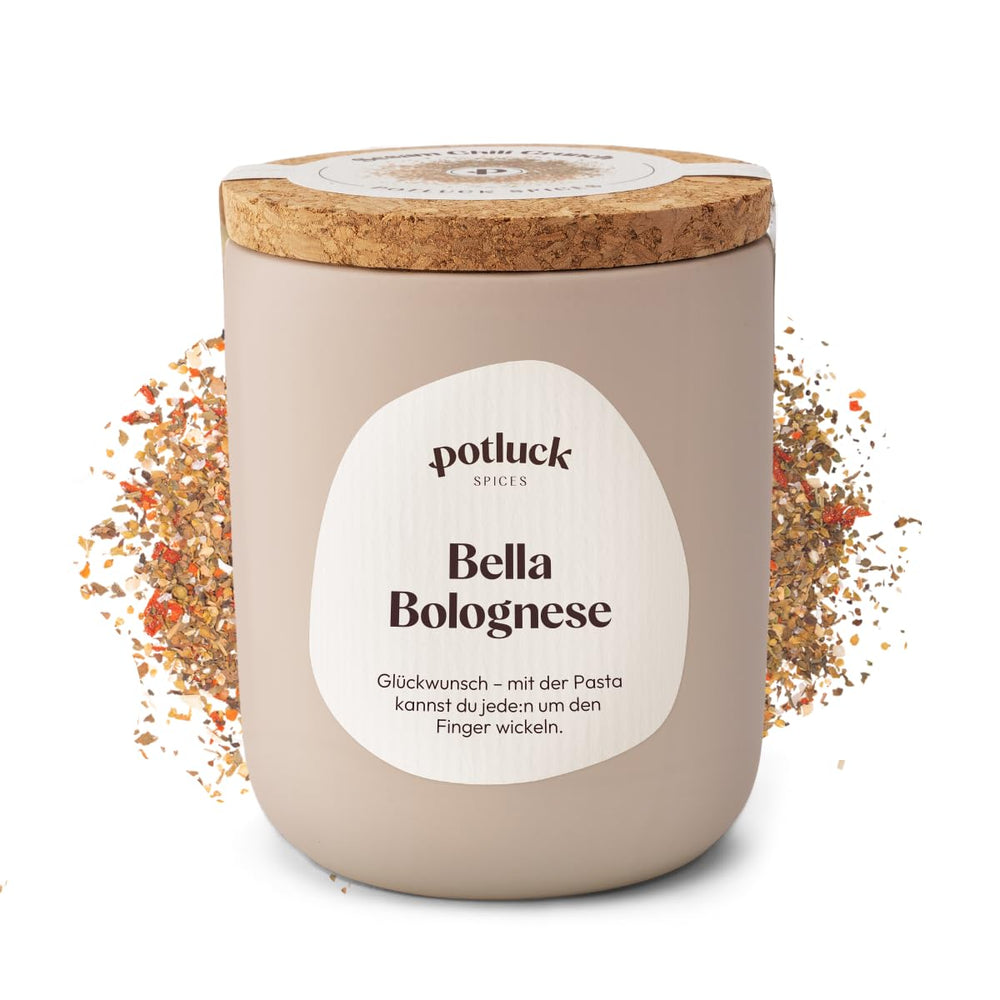 Potluck | Pasta e Pizza Kräuter | Gewürzzubereitung im Keramiktopf | 40g | Vegan, glutenfrei und mit natürlichen Inhaltsstoffen