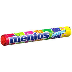 Mentos Fruit Dragees, Bomboane cu Fructe Portocale, Lămâie și Căpșuni, Bomboane Chewy cu Aromă de Fructe, Dulciuri (3 Role), Vegane (Pachet de 3)