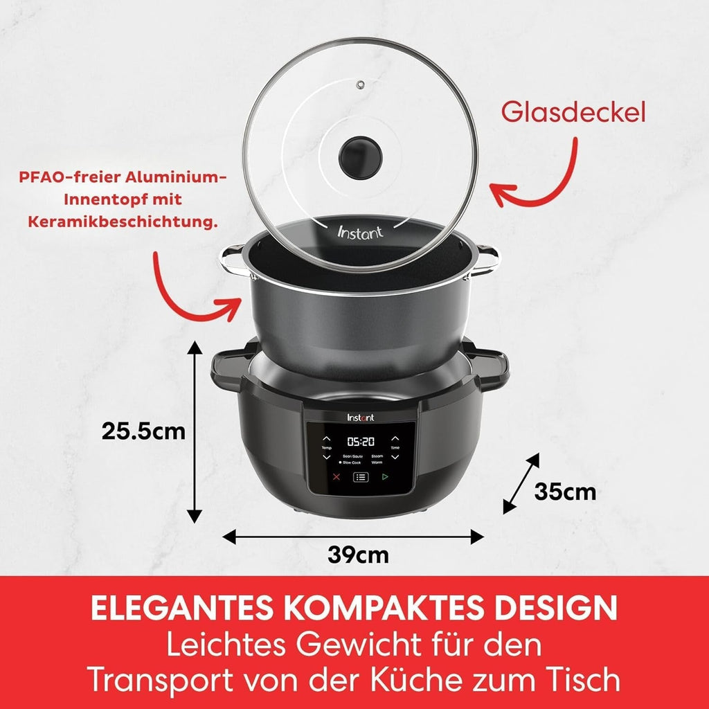 Instant Pot Superior Slow Cooker, 7.1L Multicooker, 4 funcții de gătit, 800 W Slow Cooker Naty Shop