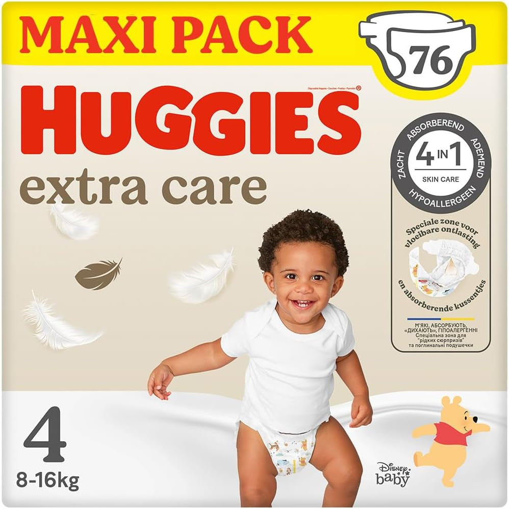 Scutece Huggies Extra Care, mărimea 6, 15-25 kg, 60 bucăți