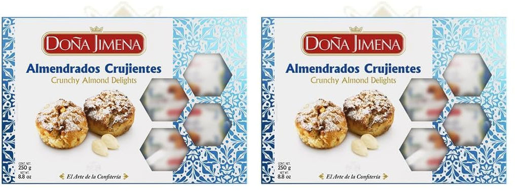 – Fursecuri crocante cu migdale, cea mai înaltă calitate, biscuiți tipici de Crăciun, rețetă artizanală, 250 g (pachet de 2)