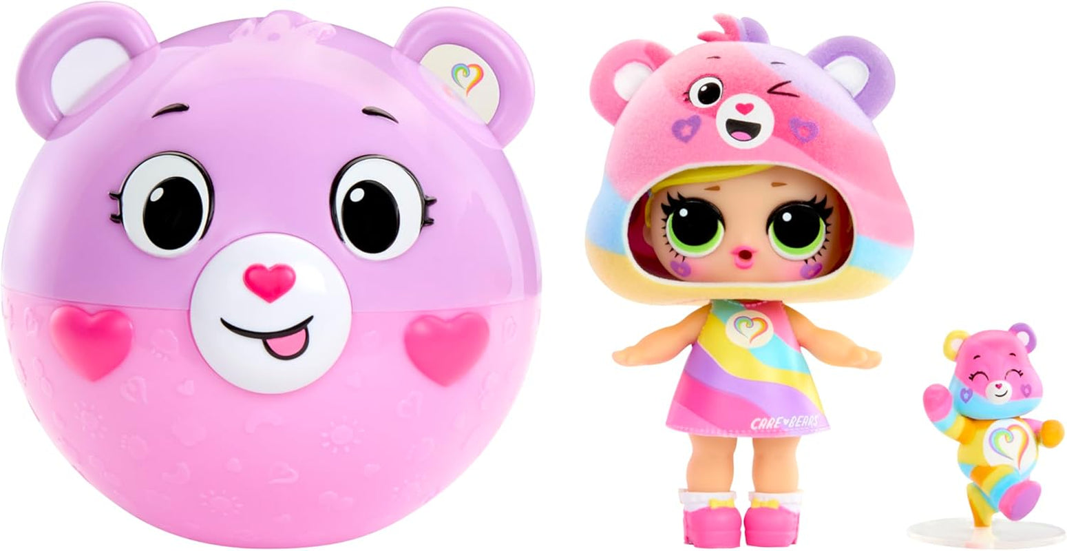 LOL Surprise! Loves Care Bears Tots - Include 1 păpușă cu ținută și accesorii, minge în formă de ursuleț de pluș, ambalaj ascuns, 6 păpuși de colecție
